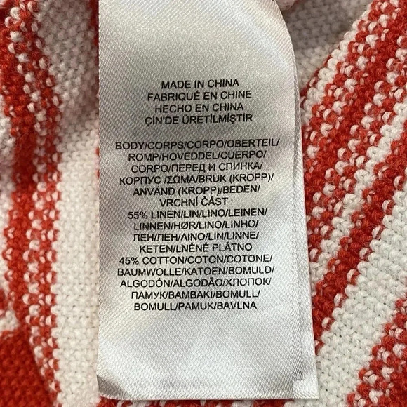 Ralph Lauren Striped S/S Knit Sweater Blouse Top Womens 2X Linen‎ Boxy Boat neck - Picture 6 of 12